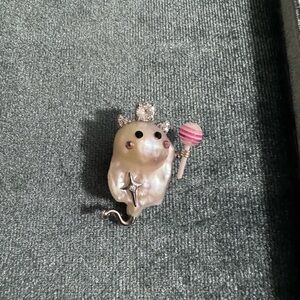 Baroque pearl pendant kitty car lollipop necklace pearls pet kawaii white